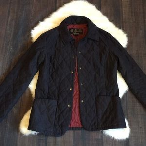 Barbour navy quilted jacket 🎀